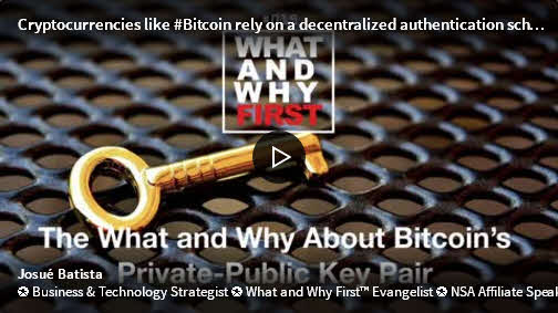 The What and Why About Bitcoin's Private-Public Key Pair